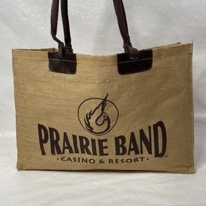 Prairie Band Casino & Resort Burlap Tote Bag